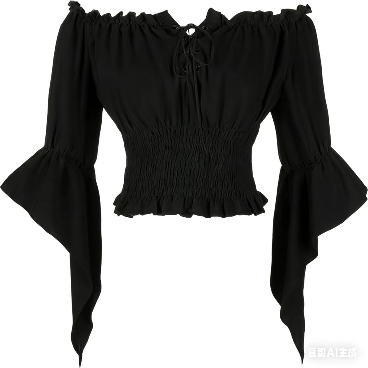 Blouse Off Shoulder - Blusa Feminina Vintage Estilo Renascentista Medieval