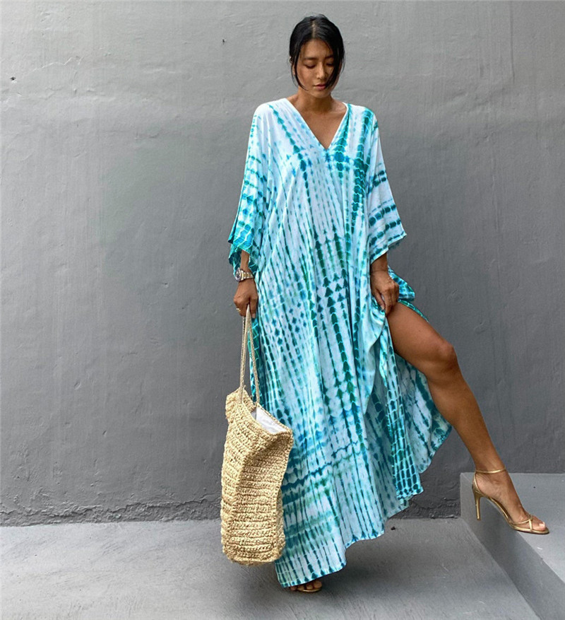 Cover Up Kaftan - Plus size feminino beachwear longo praia