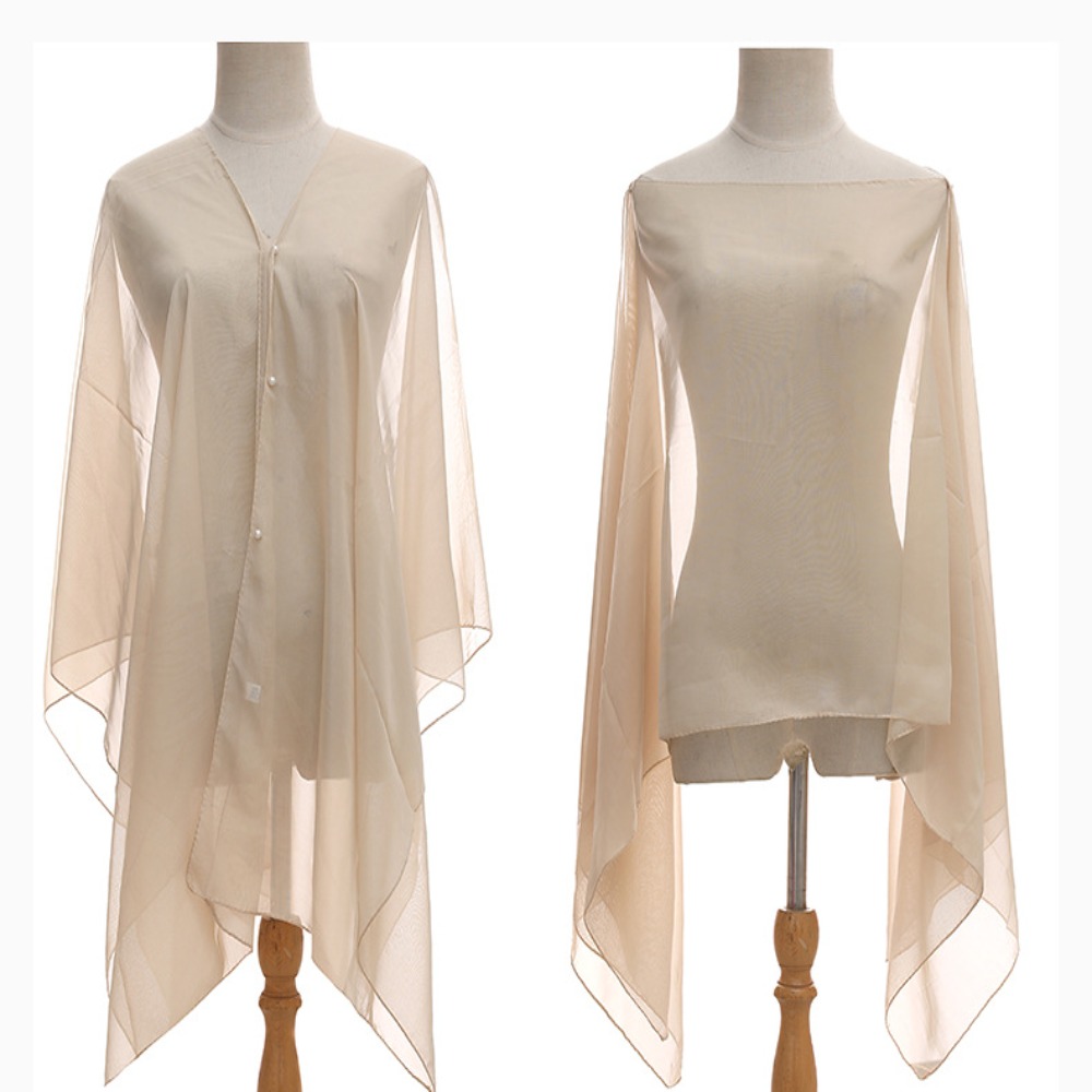 Cover Up Kaftan - Moda cor sólida xale cachecol luxo