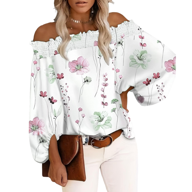 Blouse Off Shoulder - Blusa Casual Feminina Plus Size com