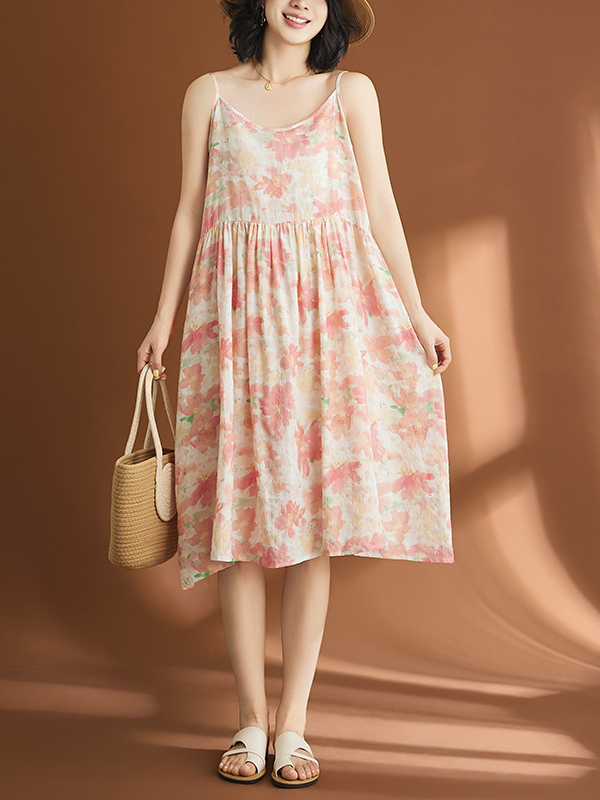 Linen Dress Wrap - Vestido Casual Feminino de Algodão e