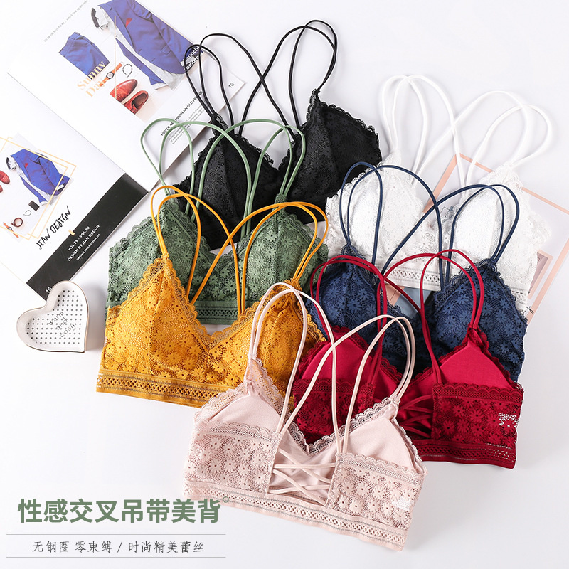 Bralette Triangle Set - Sutiã sensual sem costura 3d, lingerie