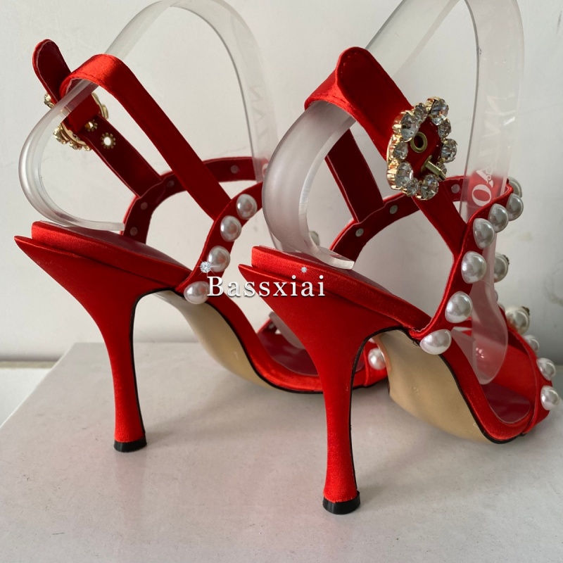 Pérola grânulo decoração t-cin - Sandal Strappy Heeled avaliação e preço
