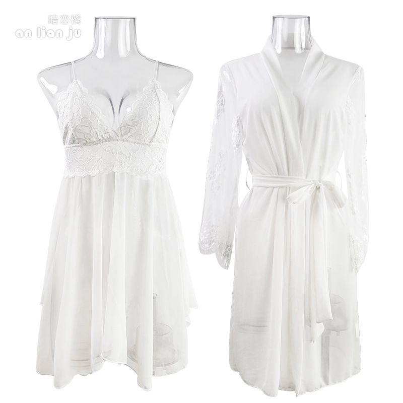 Conjunto de Roupa de Dormir Fe - Kimono Sheer Floral avaliação e preço