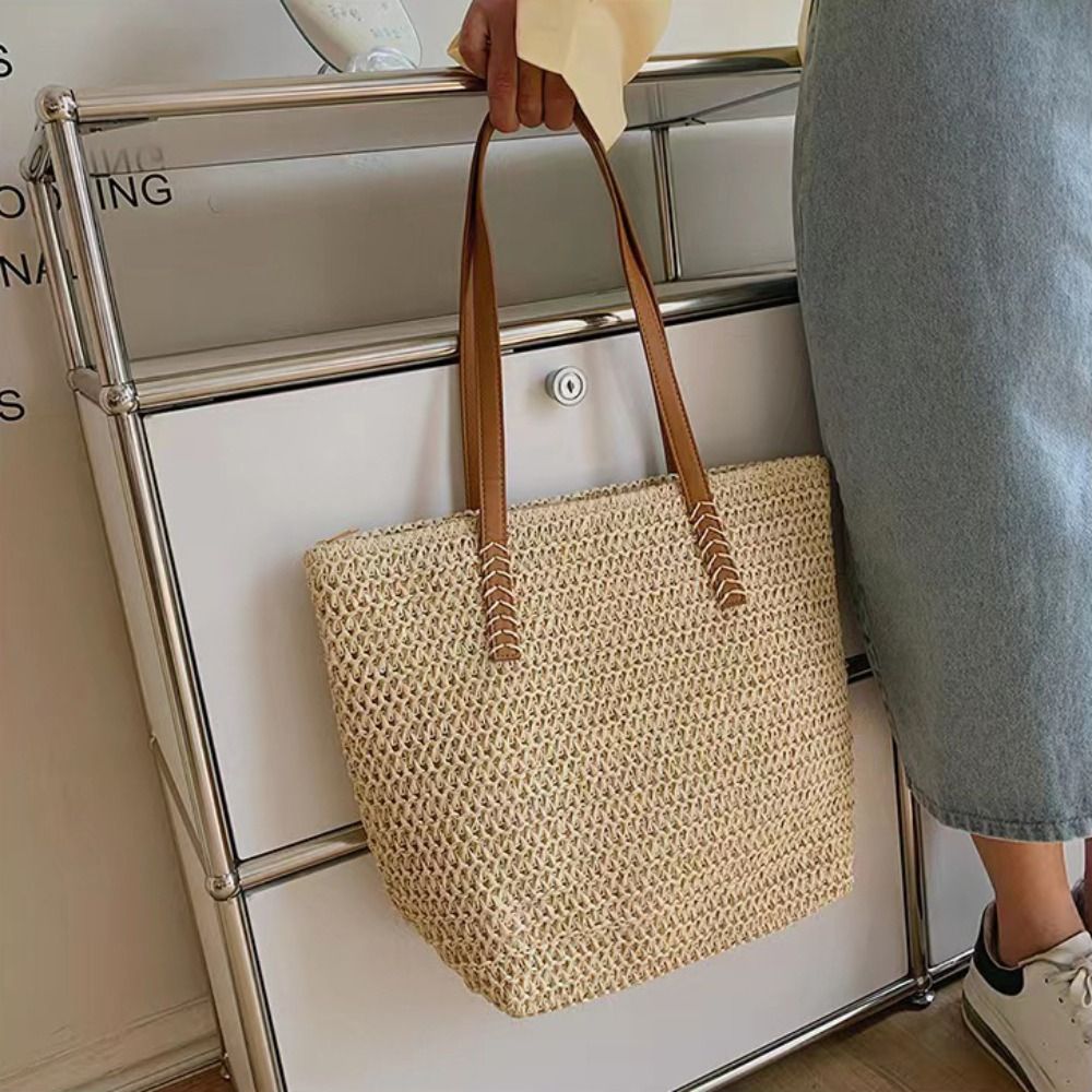 Bolsa de Praia de Palha Trança - Tote Bag Beach avaliação e preço