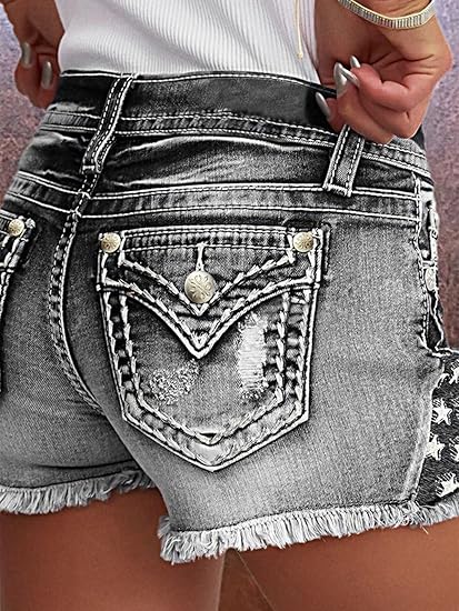 【HME】Jeans |   Liberte o seu l - Shorts Denim Frayed avaliação e preço