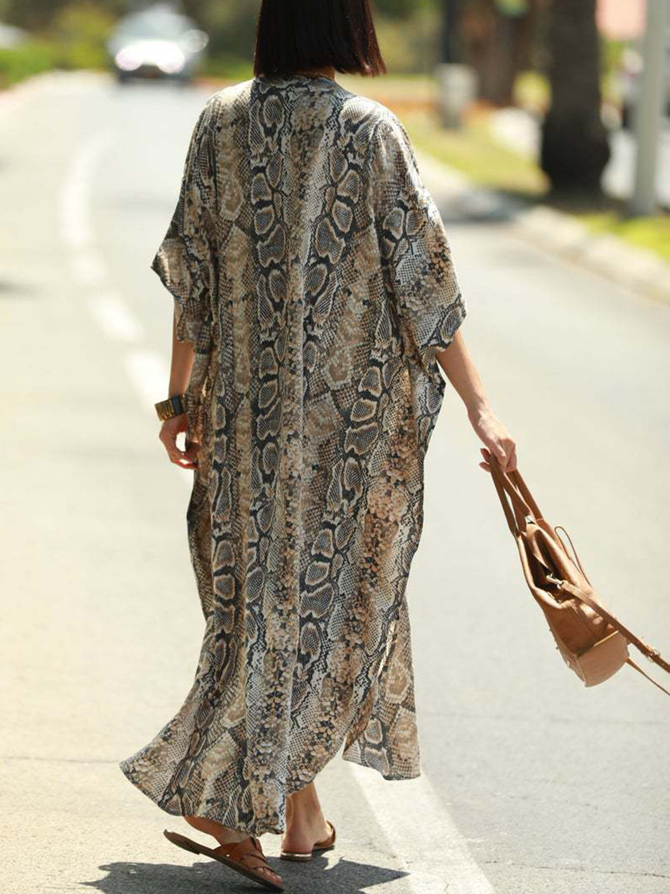 Capa de Praia com Estampa Boêm - Cover Up Kaftan avaliação e preço