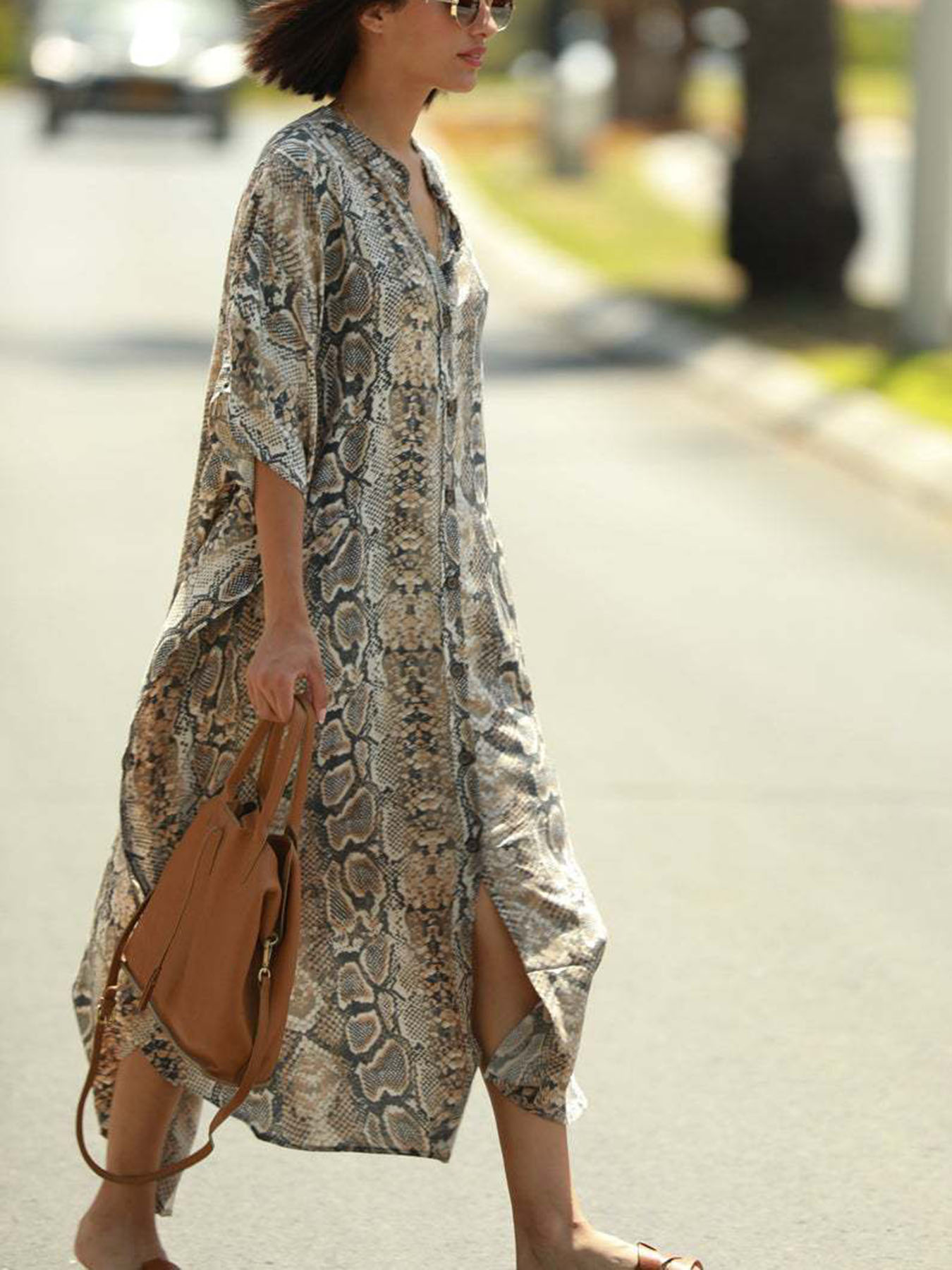 Capa de Praia com Estampa Boêm - Cover Up Kaftan avaliação e preço