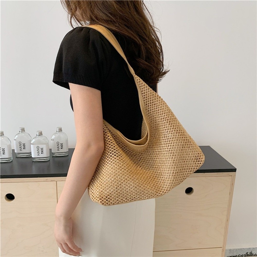 Bolsa de Palha Tecida em Cor S - Tote Bag Beach avaliação e preço