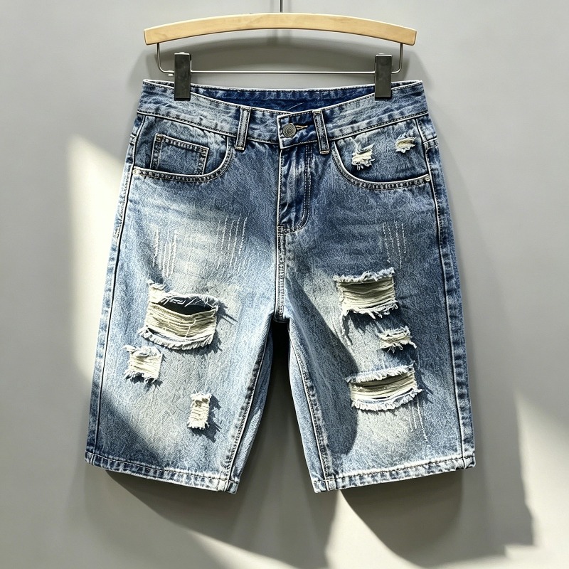 Bermudas Jeans Masculinas Esti - Shorts Denim Frayed avaliação e preço