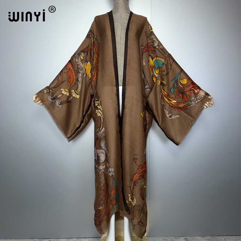 Vestido Maxi Boho WINYI África - Cover Up Kaftan avaliação e preço