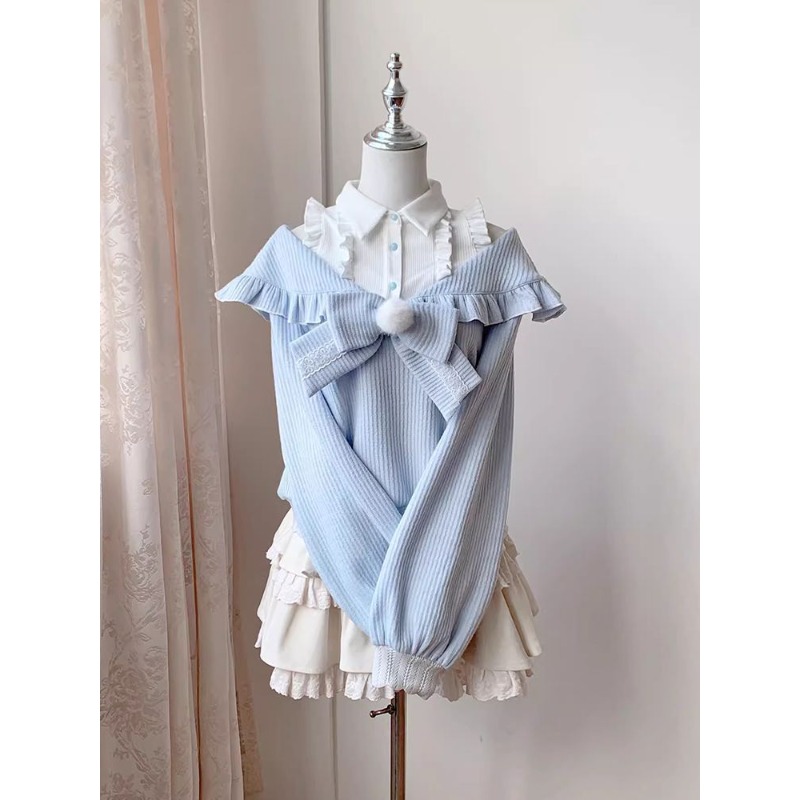 Conjunto Kawaii Soft Girl Loli - Blouse Off Shoulder avaliação e preço