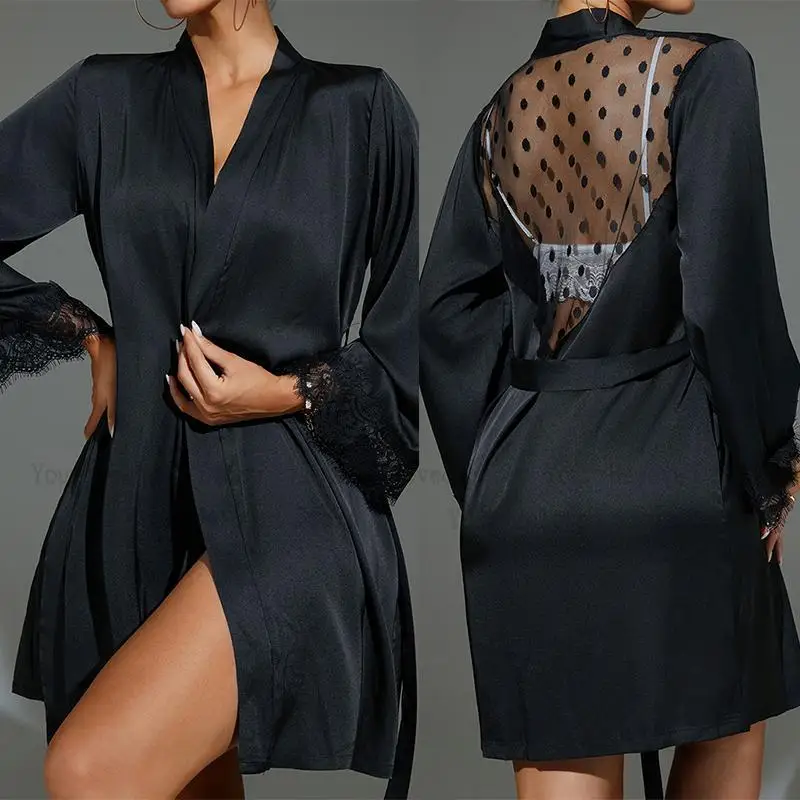 Curto quimono preto pura malha - Kimono Sheer Floral avaliação e preço