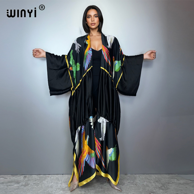 Winyi impressão boho quimono m - Cover Up Kaftan avaliação e preço