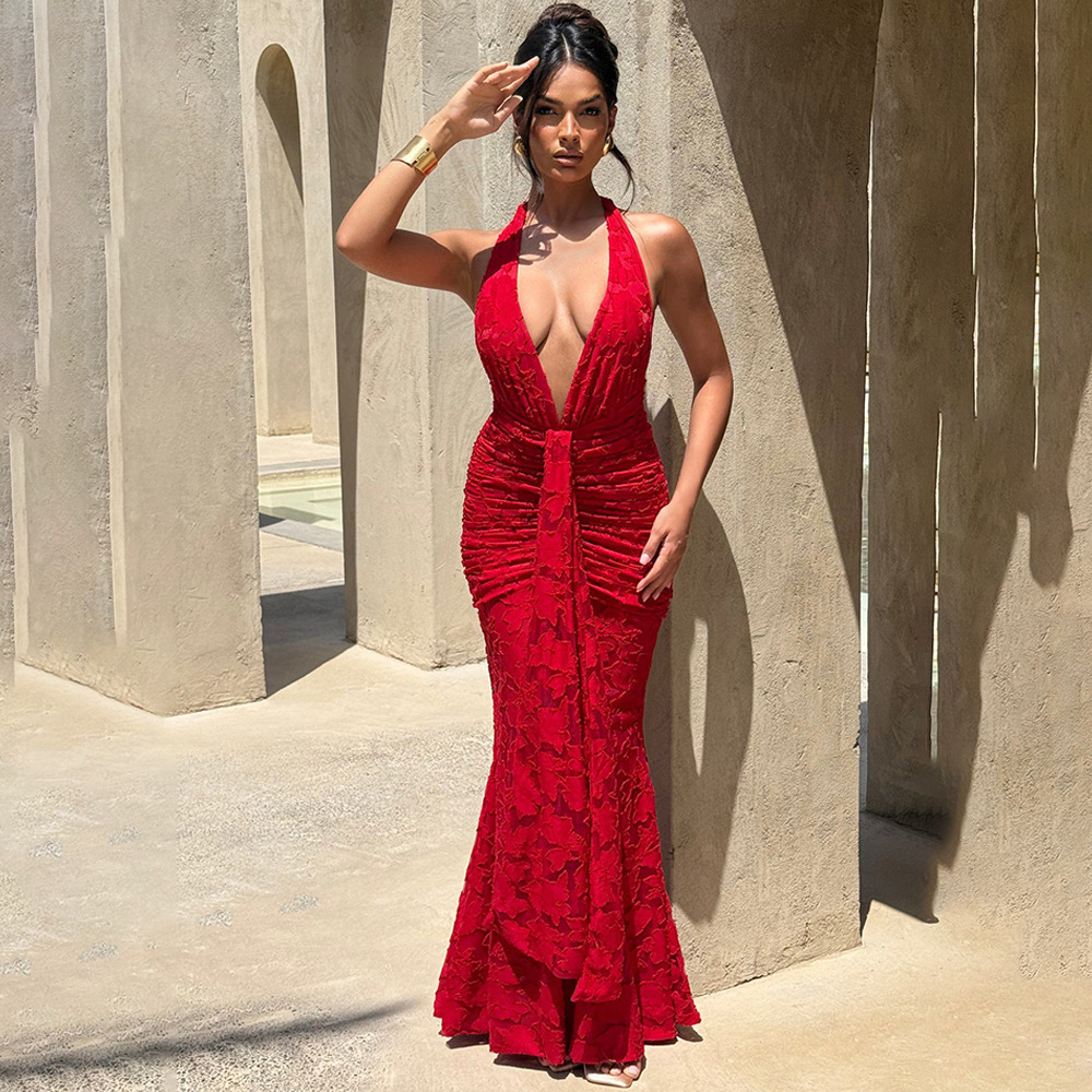 Vestido Feminino Sexy com Deco - Linen Dress Wrap avaliação e preço