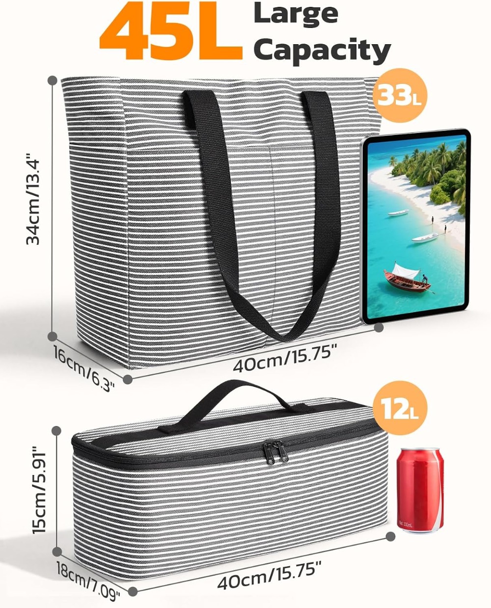 Bolsa de Praia Impermeável 45L - Tote Bag Beach avaliação e preço