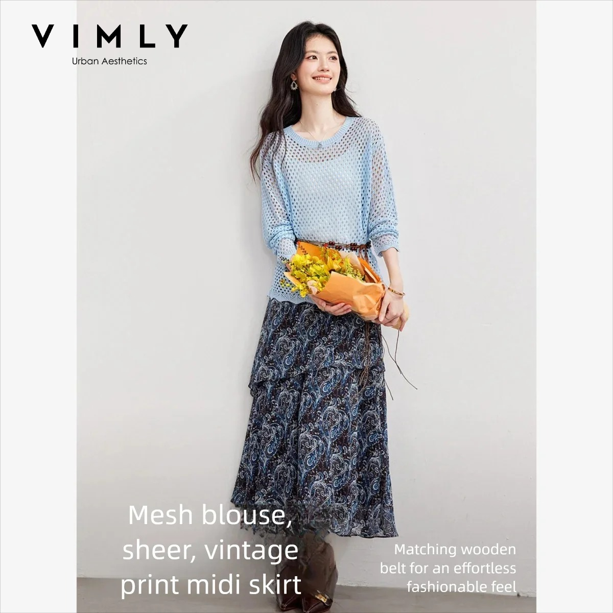 Conjunto Feminino VIMLY de Dua - Midi Skirt Floral avaliação e preço