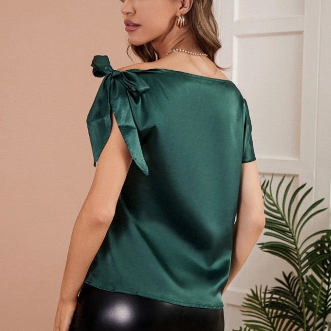 Blusa Feminina de Cetim Sem Ma - Blouse Off Shoulder avaliação e preço