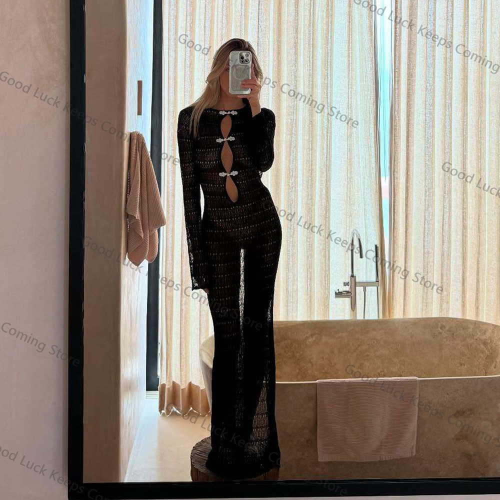 2025 vestido de malha sem cost - Cover Up Kaftan avaliação e preço